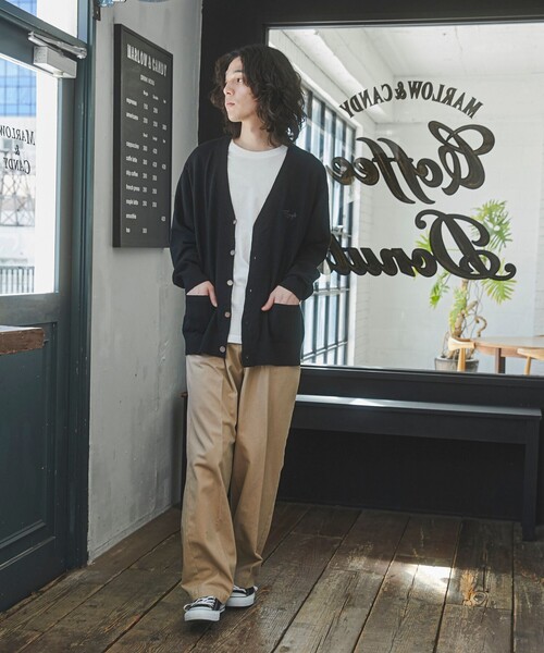 TOWNCRAFT（タウンクラフト）の「TOWNCRAFT（タウンクラフト）別注ループヤーンニットカーディガン（カーディガン/ボレロ・メンズ・マスタード/オレンジ系その他/コバルトブルー/ネイビー/オフホワイト/ブラック・M/L/XL）」の11枚目の写真