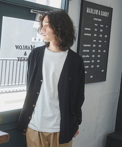 TOWNCRAFT（タウンクラフト）の「TOWNCRAFT（タウンクラフト）別注ループヤーンニットカーディガン（カーディガン/ボレロ・メンズ・マスタード/オレンジ系その他/コバルトブルー/ネイビー/オフホワイト/ブラック・M/L/XL）」の12枚目の写真