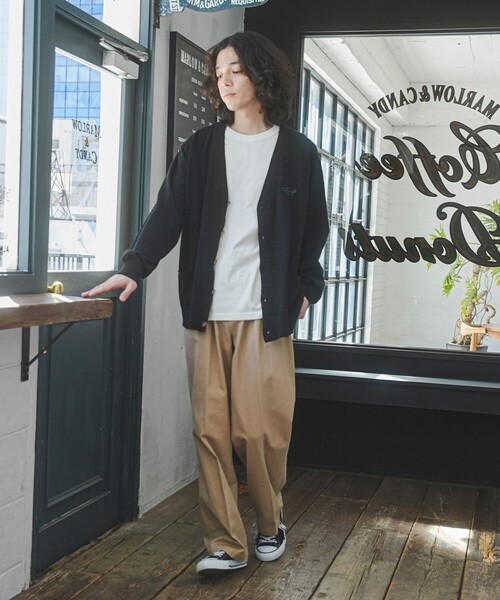 TOWNCRAFT（タウンクラフト）の「TOWNCRAFT（タウンクラフト）別注ループヤーンニットカーディガン（カーディガン/ボレロ・メンズ・マスタード/オレンジ系その他/コバルトブルー/ネイビー/オフホワイト/ブラック・M/L/XL）」の13枚目の写真