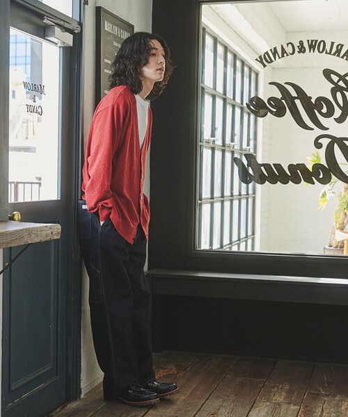 TOWNCRAFT（タウンクラフト）の「TOWNCRAFT（タウンクラフト）別注ループヤーンニットカーディガン（カーディガン/ボレロ・メンズ・マスタード/オレンジ系その他/コバルトブルー/ネイビー/オフホワイト/ブラック・M/L/XL）」の15枚目の写真