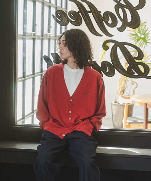 TOWNCRAFT（タウンクラフト）の「TOWNCRAFT（タウンクラフト）別注ループヤーンニットカーディガン（カーディガン/ボレロ・メンズ・マスタード/オレンジ系その他/コバルトブルー/ネイビー/オフホワイト/ブラック・M/L/XL）」の16枚目の写真