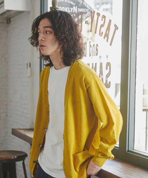 TOWNCRAFT（タウンクラフト）の「TOWNCRAFT（タウンクラフト）別注ループヤーンニットカーディガン（カーディガン/ボレロ・メンズ・マスタード/オレンジ系その他/コバルトブルー/ネイビー/オフホワイト/ブラック・M/L/XL）」の18枚目の写真