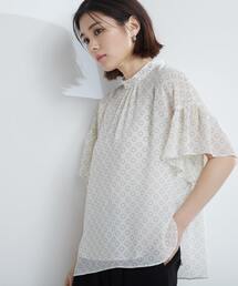 Tiara | ドット×ドットハイネックフリルブラウス(シャツ/ブラウス)