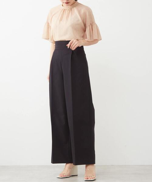 Tiara（ティアラ）の「ドット×ドットハイネックフリルブラウス（シャツ/ブラウス・レディース・アイボリー/ベージュ/ブラック・FREE/9）」の10枚目の写真