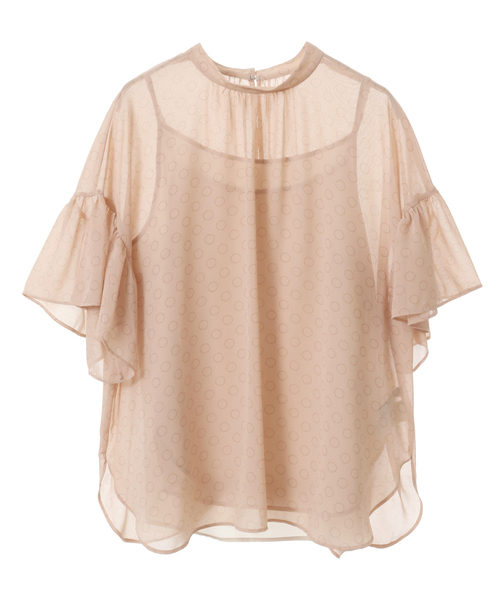 Tiara（ティアラ）の「ドット×ドットハイネックフリルブラウス（シャツ/ブラウス・レディース・アイボリー/ベージュ/ブラック・FREE/9）」の21枚目の写真