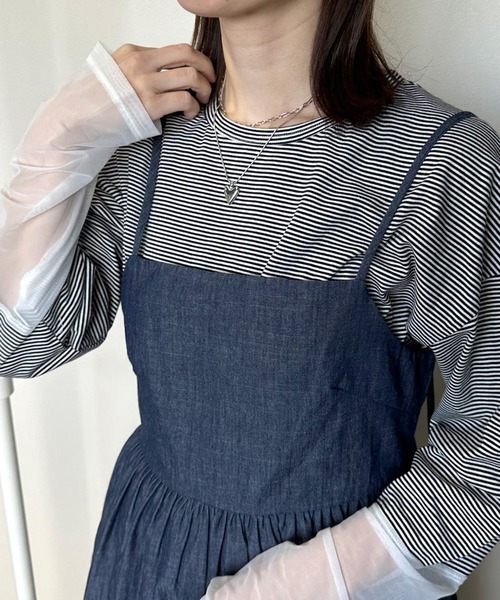 CRB（シーアールビー）の「デニムキャミチュニック（キャミソール