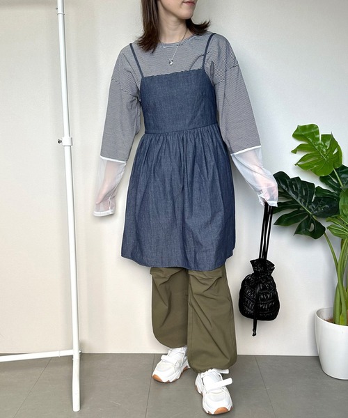 CRB（シーアールビー）の「デニムキャミチュニック（キャミソール