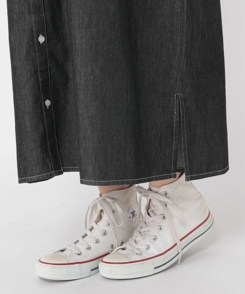 studio CLIP（スタディオクリップ）の「ピンタックデニムワンピース[プチ・プラスサイズあり]（ワンピース・レディース・ライトブルー/ブラック/インディゴブルー・FREE/ﾌﾘｰ(L)/PF）」の13枚目の写真