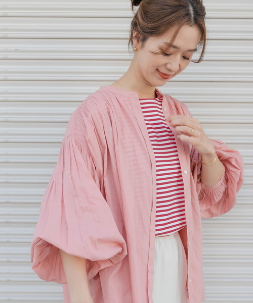 URBAN RESEARCH DOORS(アーバンリサーチドアーズ)の「ラウンドヘムボーダーロングTシャツ(Tシャツ/カットソー・レディース・ブラック系その他/ブルー系その他/レッド系その他・MEDIUM)」の13枚目の写真