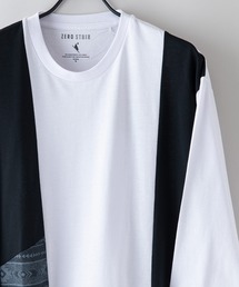 汗染みの目立たないTシャツ ZEROSTAIN ゼロステイン 切り替えデザイン ビッグシルエット7分袖Tシャツ 防汚 UVカット 撥水