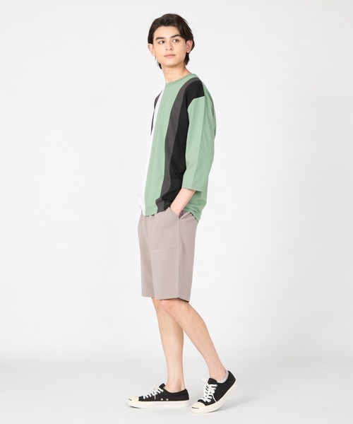 LB/S (エルビーエス)の「汗染みの目立たないTシャツ ZEROSTAIN ゼロステイン 切り替えデザイン ビッグシルエット7分袖Tシャツ 防汚 UVカット 撥水(Tシャツ/カットソー・メンズ・ホワイト系その他2/ブラック系その他/ブラック系その他2/グリーン系その他/ホワイト系その他・LARGE/X-LARGE/MEDIUM)」の13枚目の写真