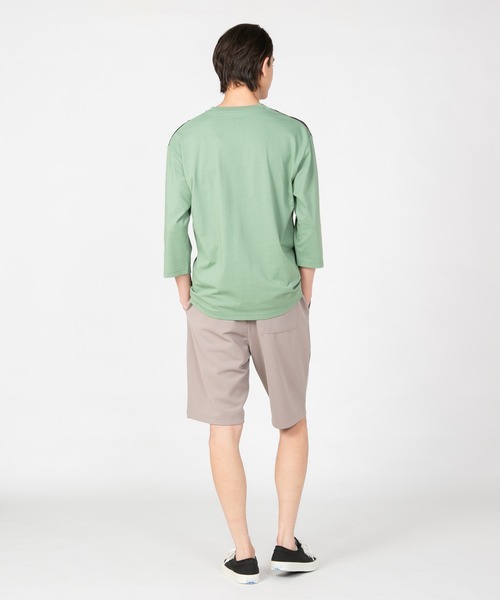 LB/S (エルビーエス)の「汗染みの目立たないTシャツ ZEROSTAIN ゼロステイン 切り替えデザイン ビッグシルエット7分袖Tシャツ 防汚 UVカット 撥水(Tシャツ/カットソー・メンズ・ホワイト系その他2/ブラック系その他/ブラック系その他2/グリーン系その他/ホワイト系その他・LARGE/X-LARGE/MEDIUM)」の14枚目の写真