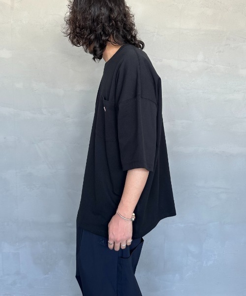 DANTON（ダントン）の「【WEB限定】[DANTON/ダントン] ビッグポケット ワンポイントロゴTシャツ（Tシャツ/カットソー・レディース・ネイビー/ホワイト/チャコールグレー/アイボリー/ブラック/グレイッシュベージュ・M/L）」の12枚目の写真