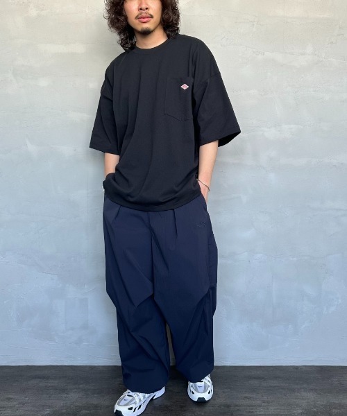 DANTON（ダントン）の「【WEB限定】[DANTON/ダントン] ビッグポケット ワンポイントロゴTシャツ（Tシャツ/カットソー・レディース・ネイビー/ホワイト/チャコールグレー/アイボリー/ブラック/グレイッシュベージュ・M/L）」の14枚目の写真