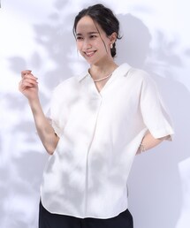 SHOO・LA・RUE | 【UV/抗菌防臭】ゆる さら ふわり フレンチリネンブレンド ドルマンシャツ(シャツ/ブラウス)