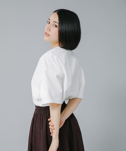 EKAL（エカル）の「『吸水速乾/UVカット』DRYOUT SHORTLENGTH S/S T-SHIRTS（Tシャツ/カットソー・レディース・ブラック/ブラウン系その他/オフホワイト/グレー・ONE）」の17枚目の写真