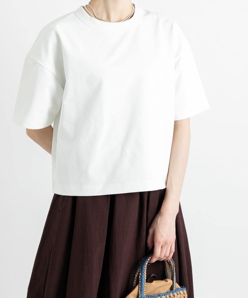 EKAL（エカル）の「『吸水速乾/UVカット』DRYOUT SHORTLENGTH S/S T-SHIRTS（Tシャツ/カットソー・レディース・ブラック/ブラウン系その他/オフホワイト/グレー・ONE）」の20枚目の写真