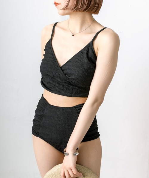mystic（ミスティック）の「【2024 swim wear】カシュクールリボンスイムウェア（水着・レディース・ブラック/イエロー・FREE）」の5枚目の写真