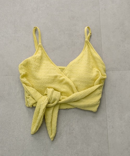 mystic（ミスティック）の「【2024 swim wear】カシュクールリボンスイムウェア（水着・レディース・ブラック/イエロー・FREE）」の9枚目の写真