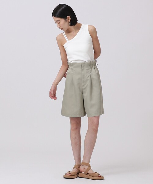 GALLEST（ギャレスト）の「◆ワンショルダーカップ付きキャミソール（タンクトップ・レディース・ブラック/ライトグリーン/ホワイト系・38）」の7枚目の写真