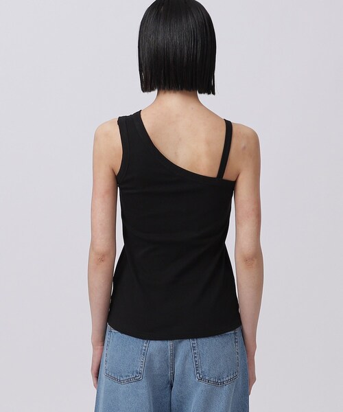 GALLEST（ギャレスト）の「◆ワンショルダーカップ付きキャミソール（タンクトップ・レディース・ブラック/ライトグリーン/ホワイト系・38）」の18枚目の写真