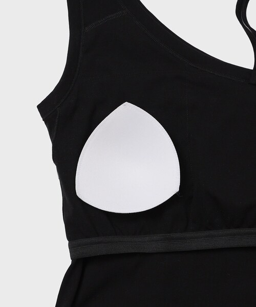 GALLEST（ギャレスト）の「◆ワンショルダーカップ付きキャミソール（タンクトップ・レディース・ブラック/ライトグリーン/ホワイト系・38）」の22枚目の写真