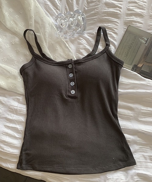 gossip!ロサンゼルス(ゴシップロサンゼルス)の「YUGA ショートキャミソール(キャミソール・レディース・ピンク/ブラック/ホワイト/ライトグレー・FREE)」の3枚目の写真