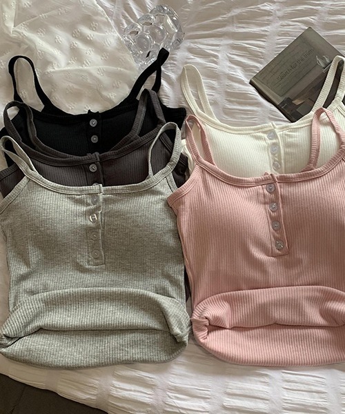 gossip!ロサンゼルス(ゴシップロサンゼルス)の「YUGA ショートキャミソール(キャミソール・レディース・ピンク/ブラック/ホワイト/ライトグレー・FREE)」の18枚目の写真