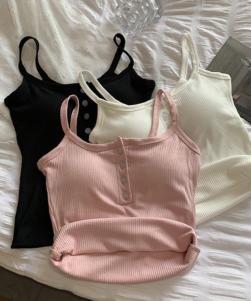 gossip!ロサンゼルス(ゴシップロサンゼルス)の「YUGA ショートキャミソール(キャミソール・レディース・ピンク/ブラック/ホワイト/ライトグレー・FREE)」の5枚目の写真