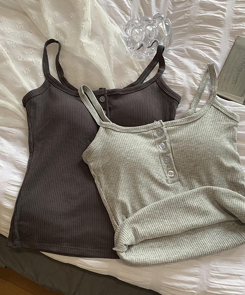 gossip!ロサンゼルス(ゴシップロサンゼルス)の「YUGA ショートキャミソール(キャミソール・レディース・ピンク/ブラック/ホワイト/ライトグレー・FREE)」の6枚目の写真