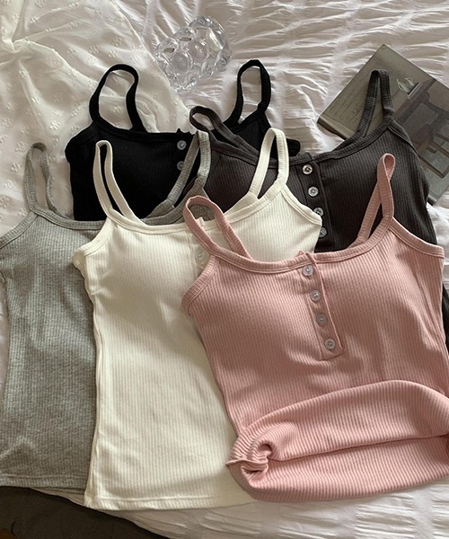 gossip!ロサンゼルス(ゴシップロサンゼルス)の「YUGA ショートキャミソール(キャミソール・レディース・ピンク/ブラック/ホワイト/ライトグレー・FREE)」の8枚目の写真