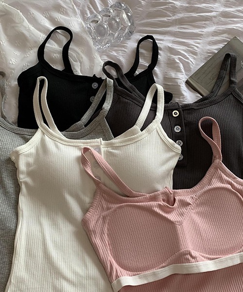 gossip!ロサンゼルス(ゴシップロサンゼルス)の「YUGA ショートキャミソール(キャミソール・レディース・ピンク/ブラック/ホワイト/ライトグレー・FREE)」の9枚目の写真