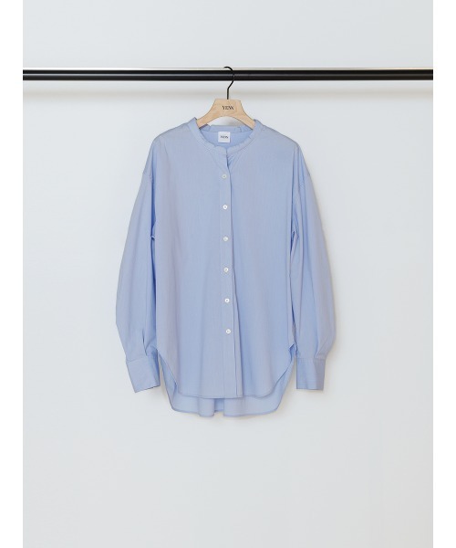 YENN（イエン）の「YENN パデットカラーシャツ（シャツ/ブラウス・レディース・オフホワイト/サックスブルー・FREE）」の14枚目の写真