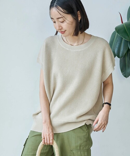 coen(コーエン)の「ラミービスコースカタアゼベスト(ベスト・レディース・オレンジ/ベージュ/ダークグレー・FREE)」の2枚目の写真