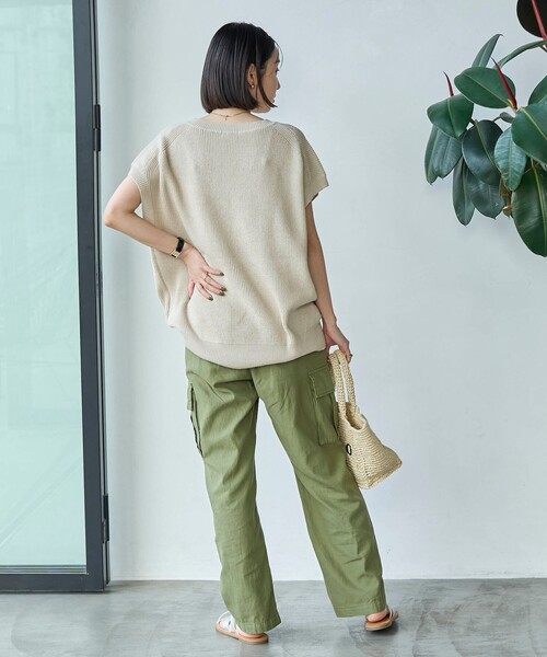 coen(コーエン)の「ラミービスコースカタアゼベスト(ベスト・レディース・オレンジ/ベージュ/ダークグレー・FREE)」の6枚目の写真