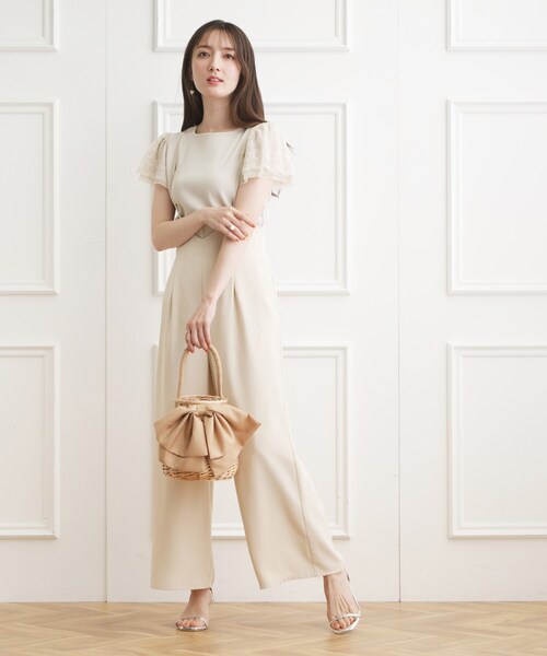 couture brooch（クチュールブローチ）の「◆【主役級！華やか大人レディトップス】チュール×レース袖トップス（Tシャツ/カットソー・レディース・ライトグレー/ブラック/サックスブルー/オフホワイト/ブラウン系その他・40/38/42/36）」の21枚目の写真