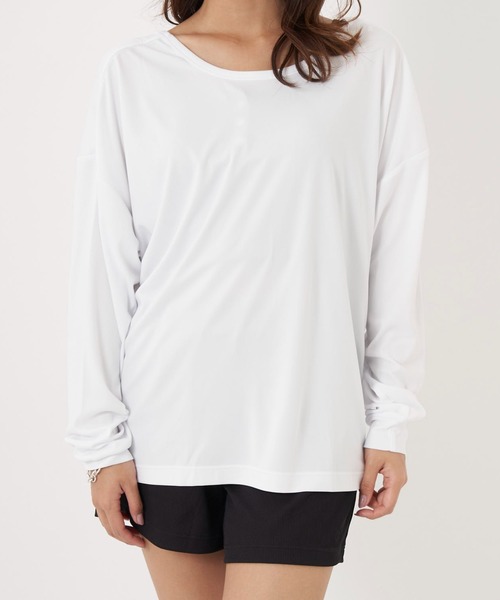 Ocean Pacific（オーシャンパシフィック）の「【OP/オーピー】レディースタンキニ水着4点セット ラッシュガード付き バックオープンTシャツ リブ水着  サウナ 体型カバー  ヨガウェア ピラティス トレーニングウェア（水着・レディース・ブラウン/ブラック/カーキ・LARGE/MEDIUM）」の8枚目の写真