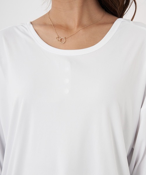 Ocean Pacific（オーシャンパシフィック）の「【OP/オーピー】レディースタンキニ水着4点セット ラッシュガード付き バックオープンTシャツ リブ水着  サウナ 体型カバー  ヨガウェア ピラティス トレーニングウェア（水着・レディース・ブラウン/ブラック/カーキ・LARGE/MEDIUM）」の12枚目の写真