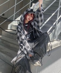 XU（エックスユー）の「【Never mind the XU別注】check hood shirts / 【ネバーマインド ザ エックスユー別注】チェックフード長袖シャツ（シャツ/ブラウス）」