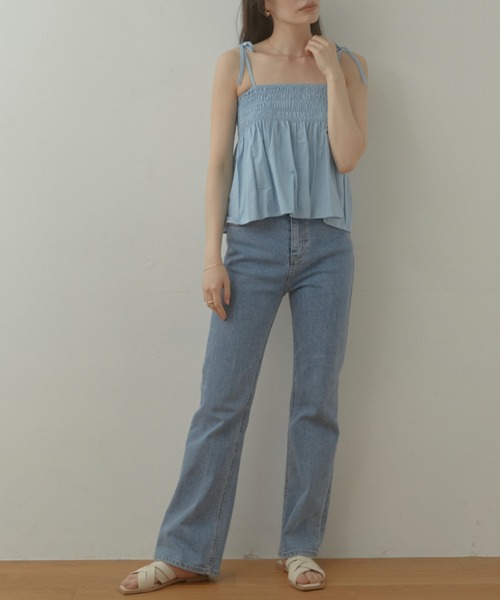 ACYM（アシーム）の「Denim ribbon flare キャミソール（キャミソール・レディース・インディゴブルー/ブルー系その他・FREE）」の12枚目の写真