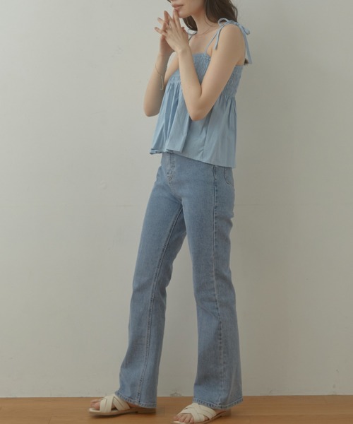 ACYM（アシーム）の「Denim ribbon flare キャミソール（キャミソール・レディース・インディゴブルー/ブルー系その他・FREE）」の13枚目の写真