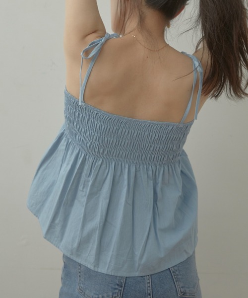ACYM（アシーム）の「Denim ribbon flare キャミソール（キャミソール・レディース・インディゴブルー/ブルー系その他・FREE）」の8枚目の写真