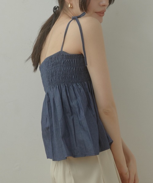 ACYM（アシーム）の「Denim ribbon flare キャミソール（キャミソール・レディース・インディゴブルー/ブルー系その他・FREE）」の22枚目の写真