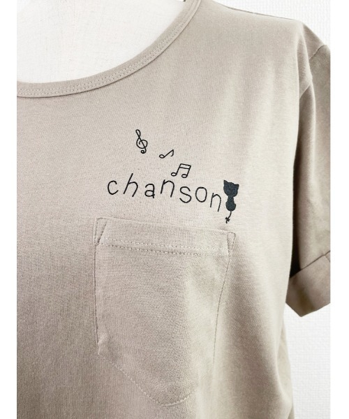 Rydia（リディア）の「ラウンドポケットTEE（Tシャツ/カットソー・レディース・カーキ/オフホワイト/ベージュ/ブラック・M）」の13枚目の写真