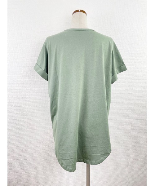 Rydia（リディア）の「ラウンドポケットTEE（Tシャツ/カットソー・レディース・カーキ/オフホワイト/ベージュ/ブラック・M）」の15枚目の写真