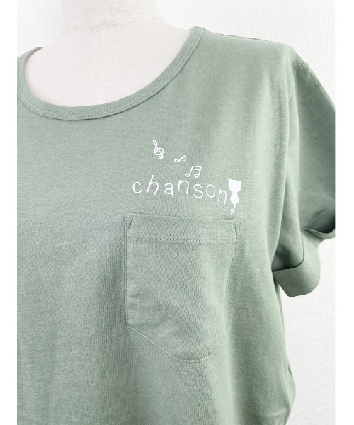 Rydia（リディア）の「ラウンドポケットTEE（Tシャツ/カットソー・レディース・カーキ/オフホワイト/ベージュ/ブラック・M）」の16枚目の写真