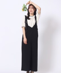 ◆着丈が調節できる ワイドサロペット