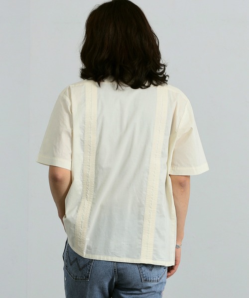 Lee（リー）の「Wrangler/ラングラー【ブロード素材】キューバシャツ ショートスリーブ 開襟（シャツ/ブラウス・メンズ・ブラック/オレンジ/ホワイト・SMALL/MEDIUM/LARGE）」の12枚目の写真