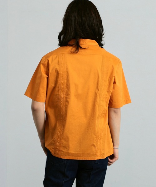 Lee（リー）の「Wrangler/ラングラー【ブロード素材】キューバシャツ ショートスリーブ 開襟（シャツ/ブラウス・メンズ・ブラック/オレンジ/ホワイト・SMALL/MEDIUM/LARGE）」の18枚目の写真