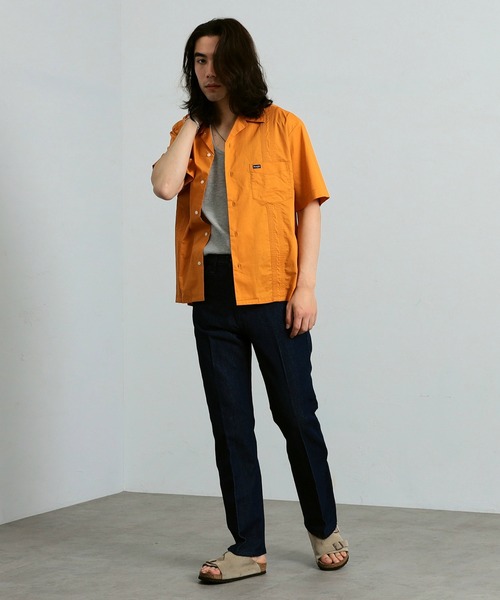 Lee（リー）の「Wrangler/ラングラー【ブロード素材】キューバシャツ ショートスリーブ 開襟（シャツ/ブラウス・メンズ・ブラック/オレンジ/ホワイト・SMALL/MEDIUM/LARGE）」の21枚目の写真